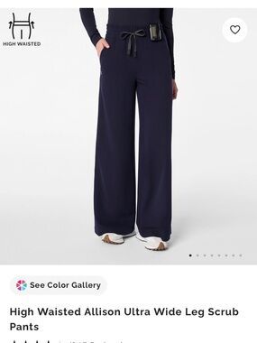 FIGS High-Waisted Ultra Wide Leg Pants - Navy
